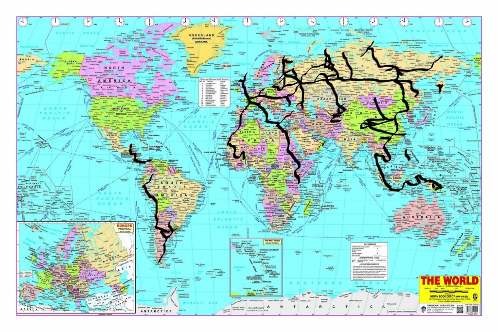 My overland travel map