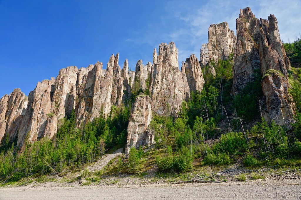 The Lena Pillars near Sinsk village, Khangalas District, Yakutia